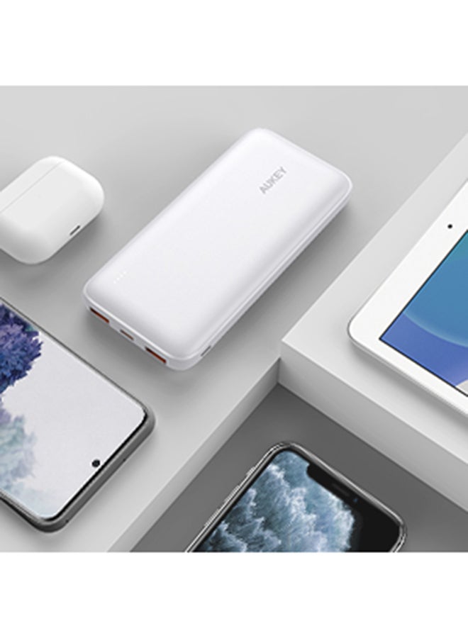 أوكي بطارية متنقلة نحيفة PD USB-C 20 واط N73 بسعة 10000 mAh لون أبيض  - Image 2