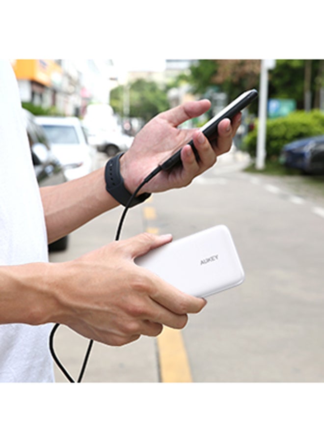 أوكي بطارية متنقلة نحيفة PD USB-C 20 واط N73 بسعة 10000 mAh لون أبيض  - Image 4