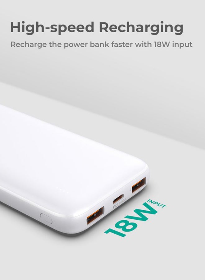 أوكي بطارية متنقلة نحيفة PD USB-C 20 واط N73 بسعة 10000 mAh لون أبيض  - Image 5