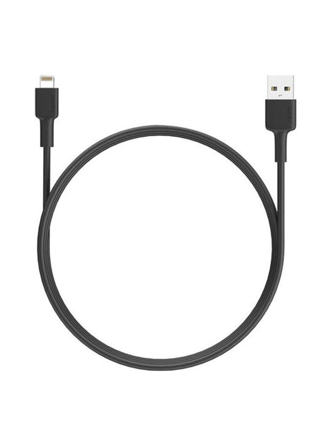 Braided Nylon Sync & Charge MFI Cable USB-A To Lightning 0.9M BAL7 Black - v1676390103/N53384436A_1