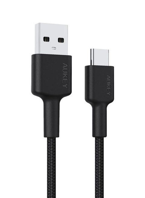 Braided Nylon Sync & Charge USB-A To USB-C cable 0.9M CD30 Black