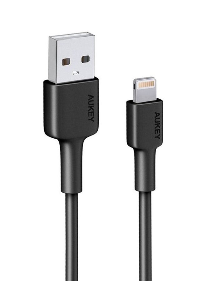 Braided Nylon Sync & Charge MFI Cable USB-A To Lightning 0.9M BAL7 Black - v1676390104/N53384436A_2