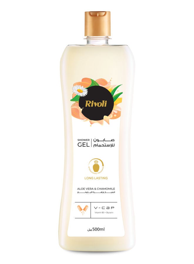 Rivoli Shower Gel Aloe Vera & Chamomile Flower White 500ml 