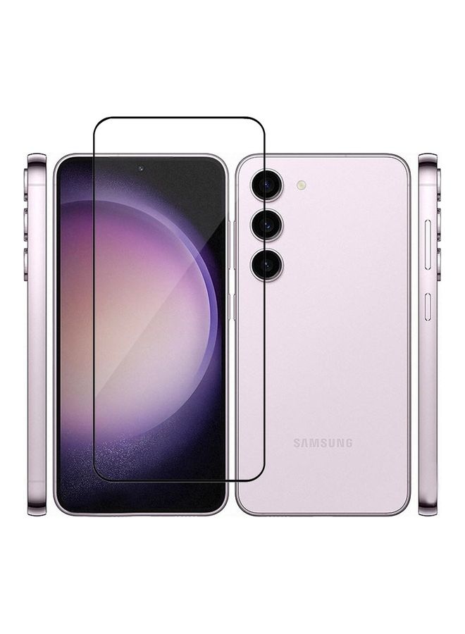 MARGOUN 2Pack for Samsung Galaxy S23 Screen Protector Tempered Glass 9H Anti-Scratch Shatterproof HD Edge to Edge Full Coverage Film 6.1 inch Clear/Black - Image 2