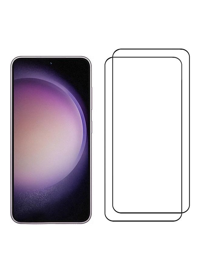 MARGOUN 2Pack for Samsung Galaxy S23 Screen Protector Tempered Glass 9H Anti-Scratch Shatterproof HD Edge to Edge Full Coverage Film 6.1 inch Clear/Black - Image 4