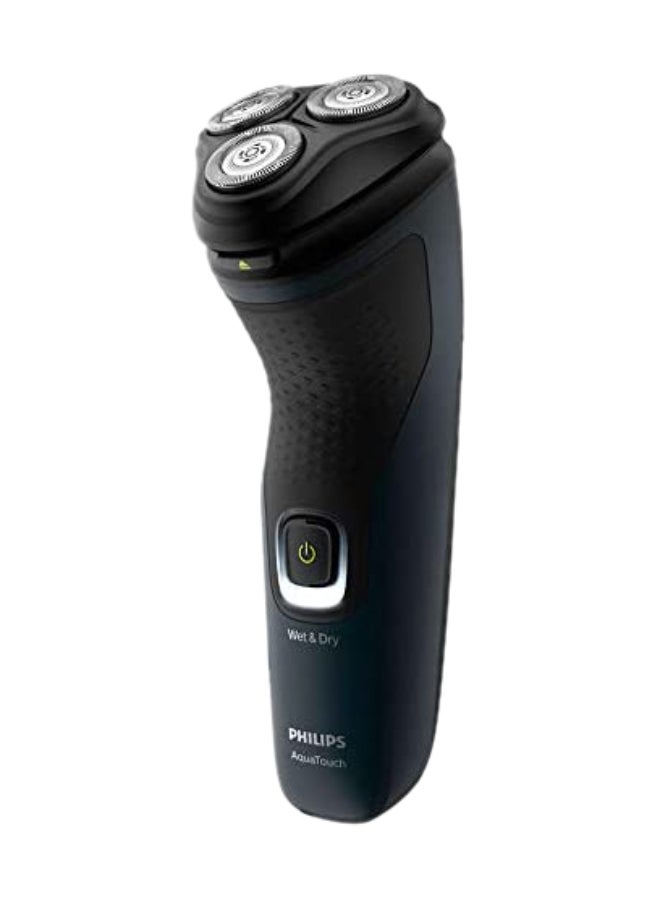 Philips AquaTouch Shaver 1000 Wet or Dry Electric Shaver, S1121/40, 2 Year world-wide guarantee Black/Blue  - Image 2