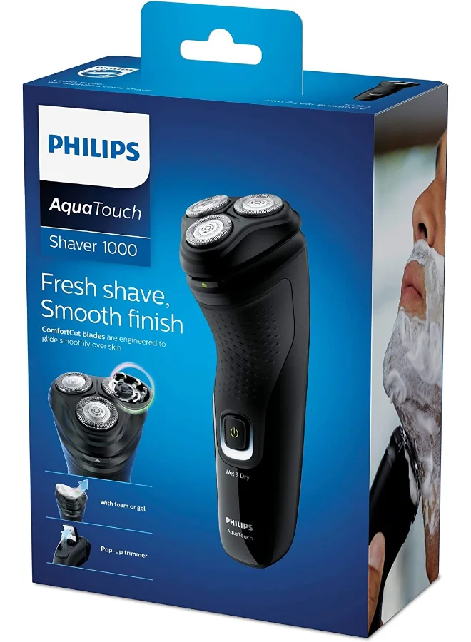 Philips Shaver Series 1000 Wet Or Dry Electric Shaver S1223/40, 2 Years Warranty