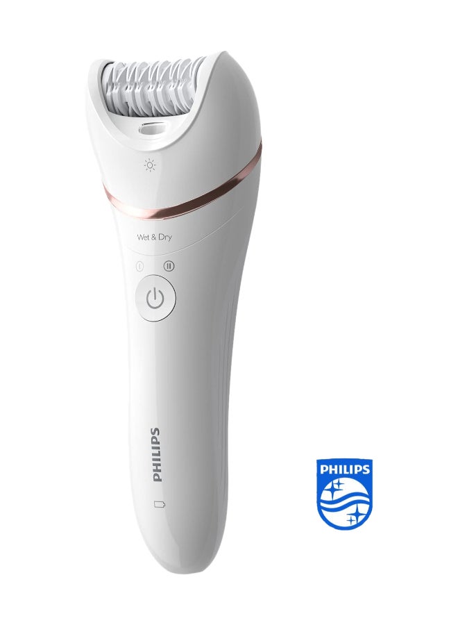 Philips - Epilator Series 8000 Wet And Dry Epilator BRE740/11, 2 Years Warranty White - Image 1