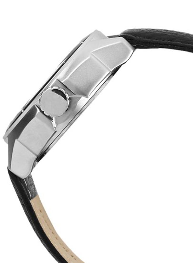 فاستراك ساعة يد كوارتز بعقارب وسوار جلدي مقاومة للماء طراز NE3089SL01 للرجال - Image 3