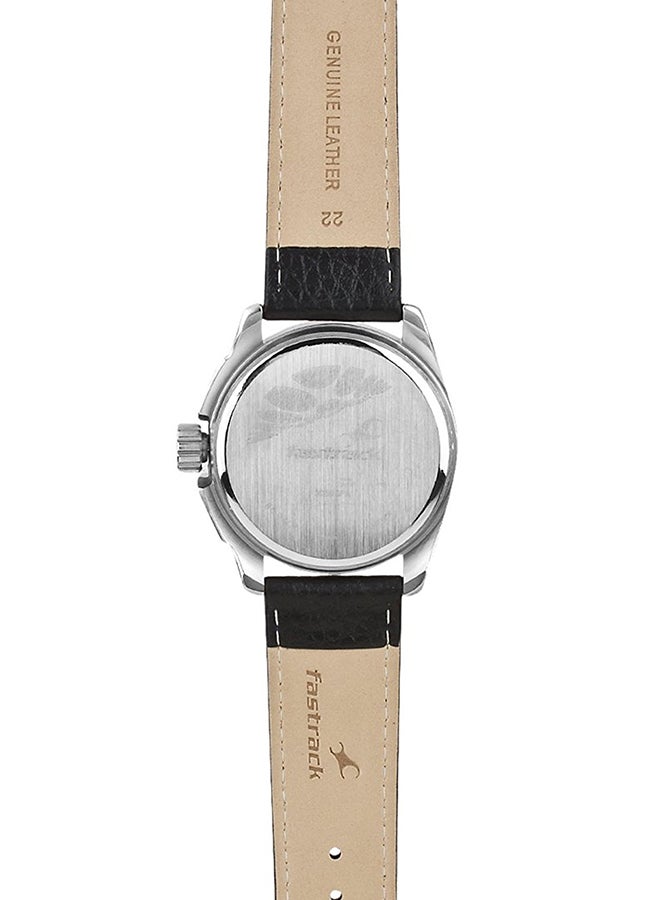 فاستراك ساعة يد كوارتز بعقارب وسوار جلدي مقاومة للماء طراز NE3089SL01 للرجال - Image 4