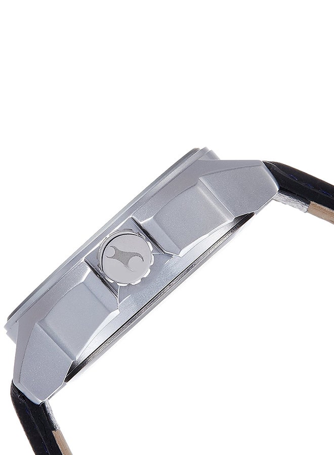 فاستراك ساعة يد كوارتز بعقارب وسوار جلدي مقاومة للماء طراز NE3089SL01 للرجال - Image 5