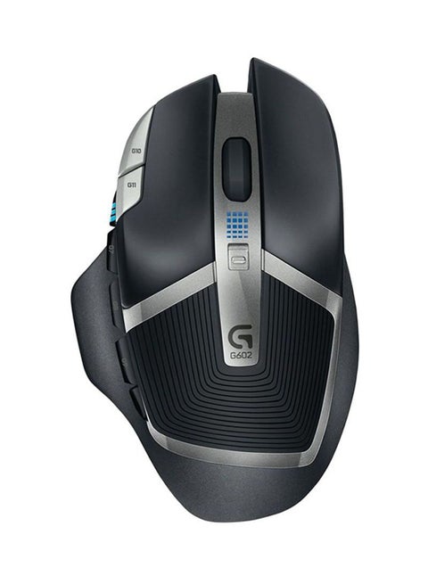 Logitech G602 Wireless Gaming Mouse, 2,500 DPI, 11 Programmable Controls, 250h Battery Life, On-Board Memory, Compatible with PC/Mac Black