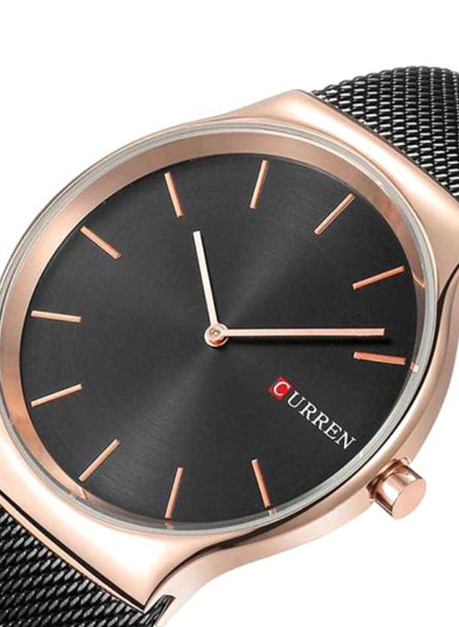 كارين ساعة يد بعقارب مقاومة للماء طراز 8256MH - 40 مم - لون أسود للرجال - Image 3