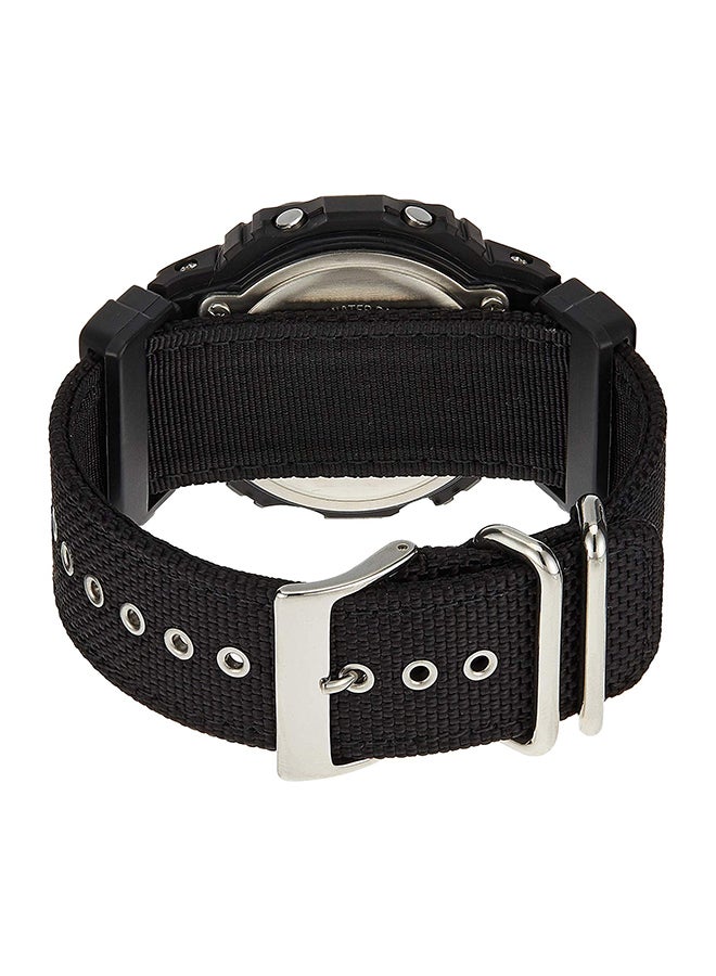 G-SHOCK Men's Square Shape Fabric Digital Wrist Watch - Black - DW-5600BBN-1DR  - Image 2