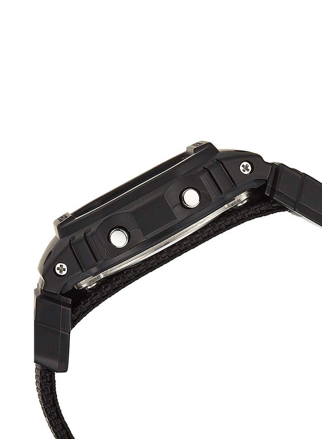 G-SHOCK Men's Square Shape Fabric Digital Wrist Watch - Black - DW-5600BBN-1DR  - Image 3