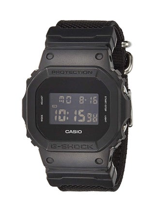 Men's Square Shape Fabric Digital Wrist Watch - Black - DW-5600BBN-1DR - v1676455668/N13795001A_1