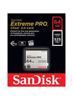 Sandisk Extreme PRO CFAST 2.0 Card – Speed Up To 525MB/s - 64 GB SDCFSP-064G-G46D 64 GB  - Image 2