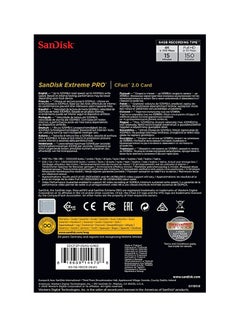 Sandisk Extreme PRO CFAST 2.0 Card – Speed Up To 525MB/s - 64 GB SDCFSP-064G-G46D 64 GB  - Image 3