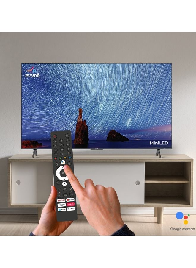 evvoli - 85-Inch 4K Mini LED Android Smart Tv, Dolby Vision-Atoms, HDR 10+, 120HZ With Remote Laser Pointer 85EV600MA Grey - Image 1