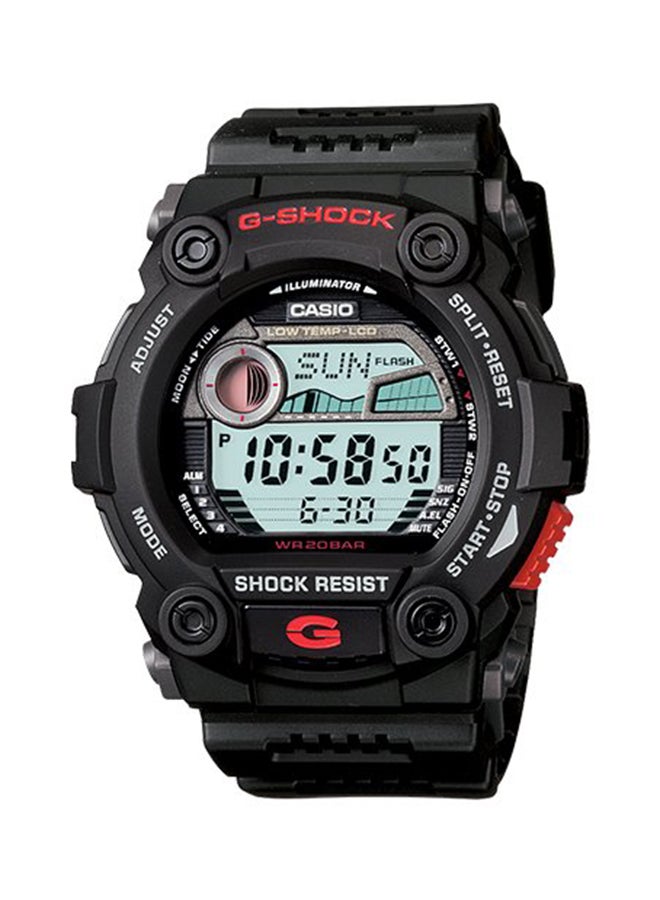 G-SHOCK - Men's Round Shape Rubber Strap Digital Wrist Watch 50 mm - Black - G-7900-1DR - Image 1