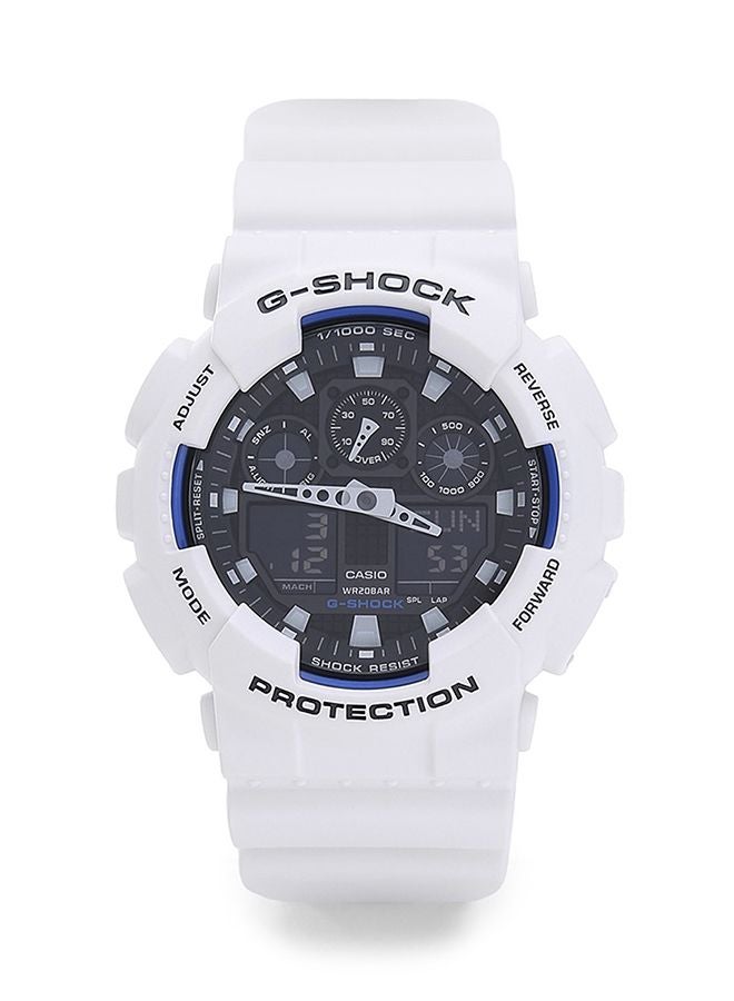 جي شوك ساعة يد رقمية/عقارب مقاومة للماء طراز GA-100B-7ADR للرجال  - Image 1