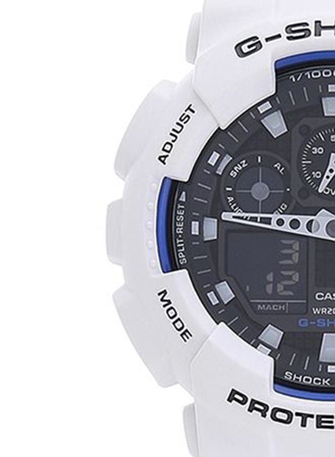 جي شوك ساعة يد رقمية/عقارب مقاومة للماء طراز GA-100B-7ADR للرجال  - Image 5