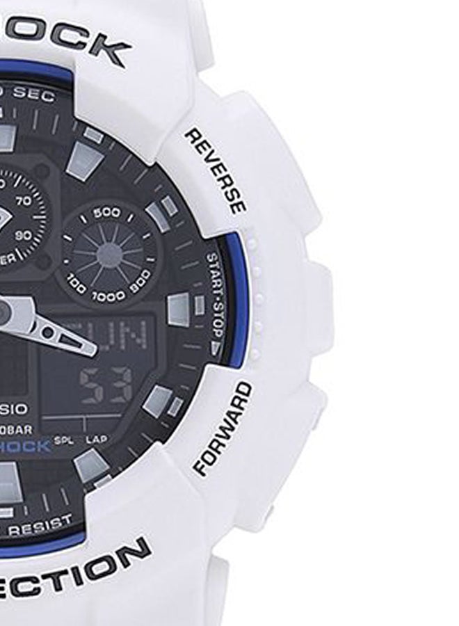 جي شوك ساعة يد رقمية/عقارب مقاومة للماء طراز GA-100B-7ADR للرجال  - Image 4