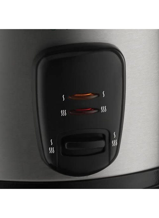 راسيل هوبز جهاز طهي الأرز كهربائي مع وعاء طهي بالبخار وغطاء زجاجي 1.8 L 700 W 19750JAS أسود/فضي  - Image 5