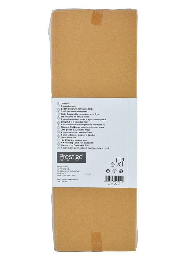 Prestige - 6-Piece BBQ Skewers Brown 24cm - Image 1