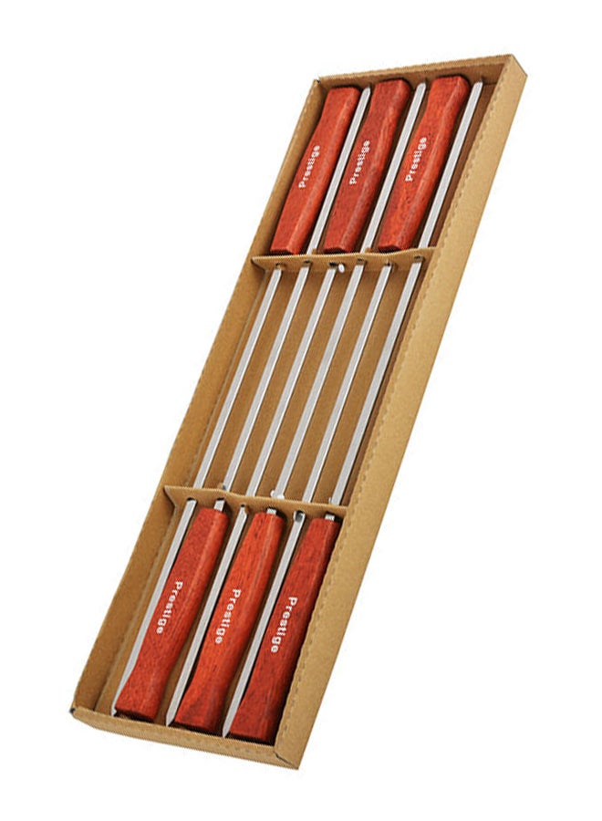 Prestige - 6-Piece BBQ Skewers Brown 24cm - Image 1