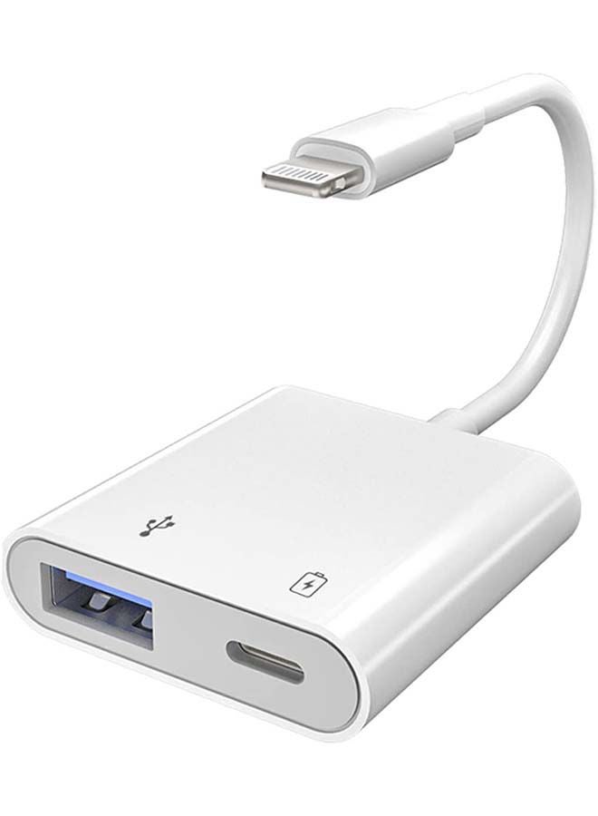 Apple - Lightning to USB Camera Adapter White - Image 1
