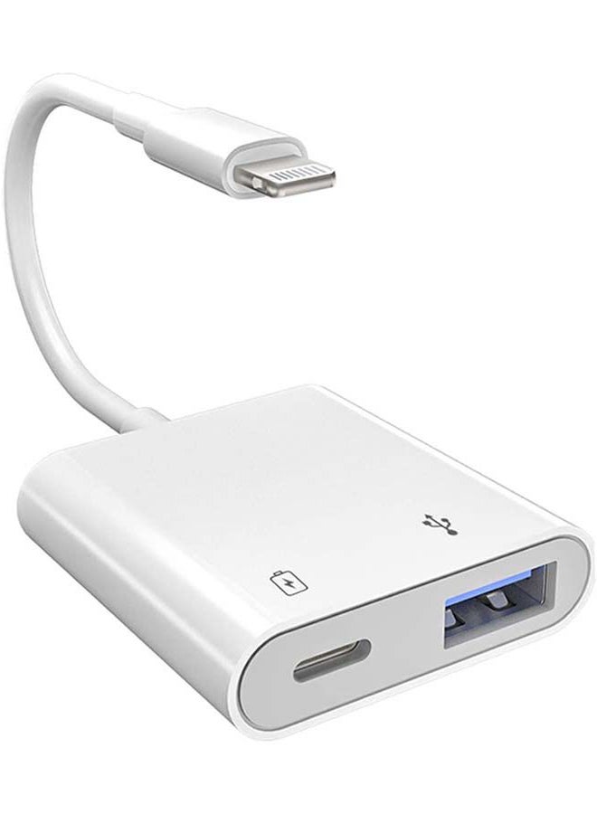 Apple - Lightning to USB Camera Adapter White - Image 1