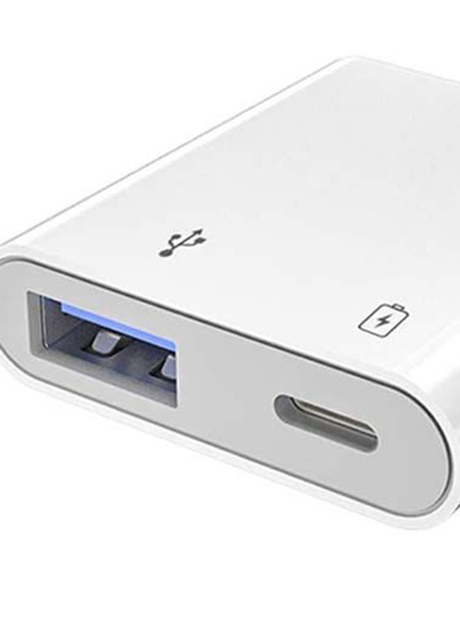 Apple - Lightning to USB Camera Adapter White - Image 1