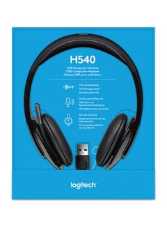 H540 Wired Headset, Stereo Headphone With Noise-Cancelling Microphone, USB, On-Ear Controls, Mute Indicator Light, PC/Mac/Laptop 1.8meter Black - v1676460085/N11411455A_6