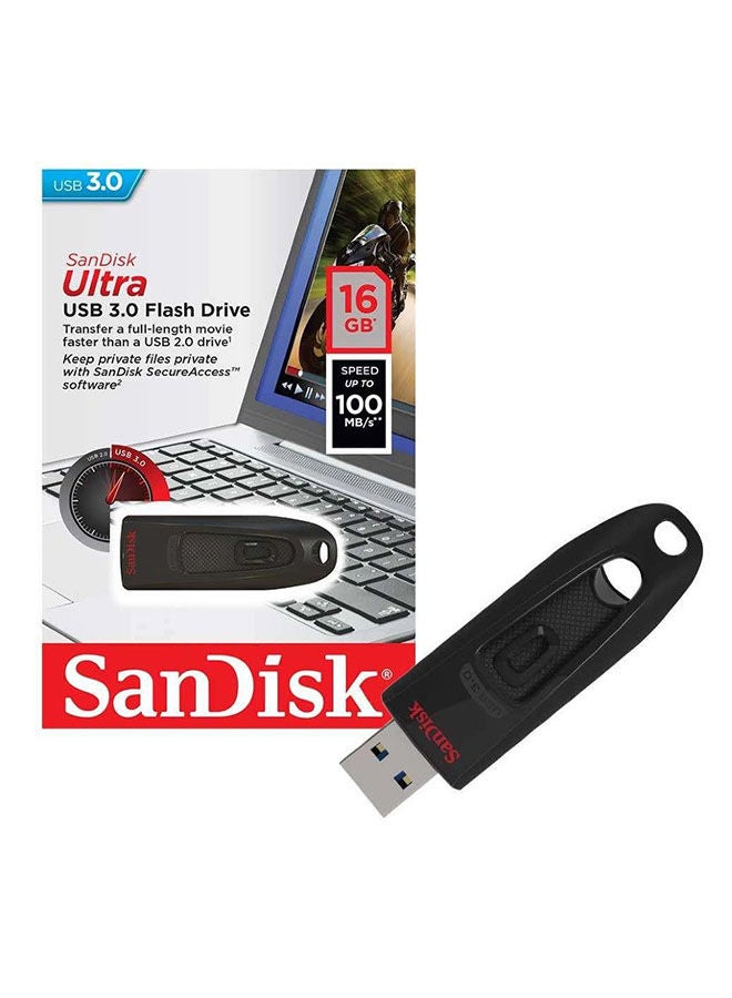 سانديسك فلاش درايف ألترا USB 3.0 بسرعة قراءة 100 ميجابايت في الثانية 16 GB  - Image 1
