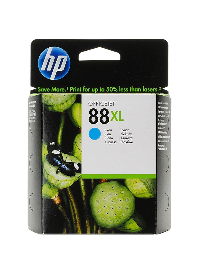 HP - 88XL High Yield Original Ink Cartridge, Print upto 2,450 pages | Works with HP Officejet Pro K5400, K550, K8600 - Cyan - Image 1