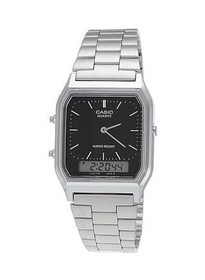 CASIO Vintage Series Analog & Digital Watch AQ230A-1DMQ - 28 mm - Silver - Image 1