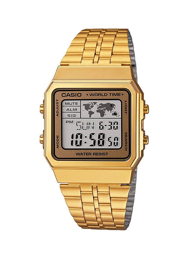 CASIO Men's Water Resistant Digital Watch A500WGA-9DF - 34 mm - Gold  - Image 1