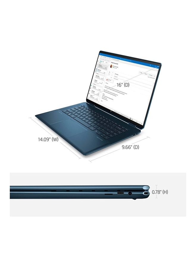 HP - Spectre x360 Laptop With 16-Inch Display, Core i7 12700H Processor/16GB RAM/1TB SSD/Intel XE Graphics/Windows 10 Pro With Pen English Nocturne blue - Image 1
