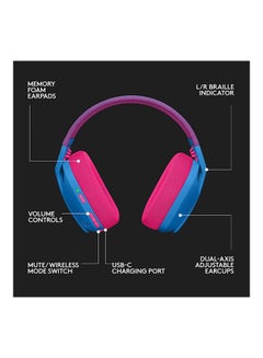 Logitech Logitech G435 LIGHTSPEED & Bluetooth Wireless Gaming Headset - Blue  - Image 3