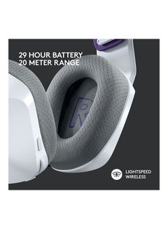 لوجيتيك سماعة الألعاب اللاسلكية Logitech G733 LIGHTSPEED مع عصابة رأس للتعليق، LIGHTSYNC RGB، تقنية ميكروفون Blue VO!CE ومحركات صوت PRO-G، خفيفة الوزن، عمر بطارية 29 ساعة، نطاق 20 مترًا - أبيض  - Image 3