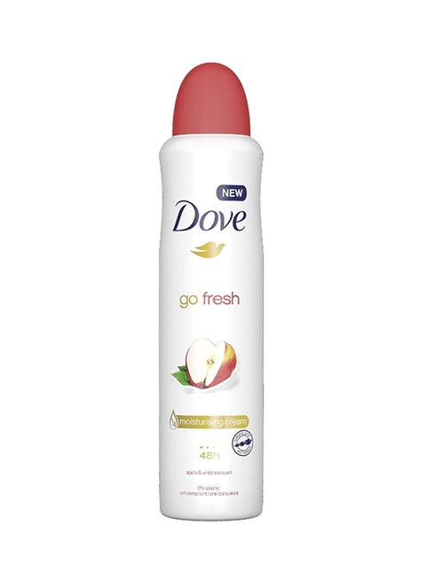 Deodorant Spray Go Fresh Moisturising Cream Apple And White Tea White-Red 250ml