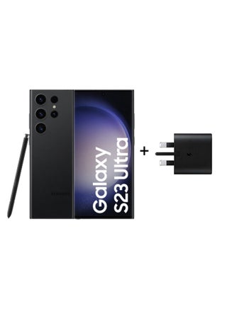 Galaxy S23 Ultra 5G Dual SIM Phantom Black 12GB RAM 256GB With Travel Adapter - Middle East Version - v1676532786/N53379872A_1