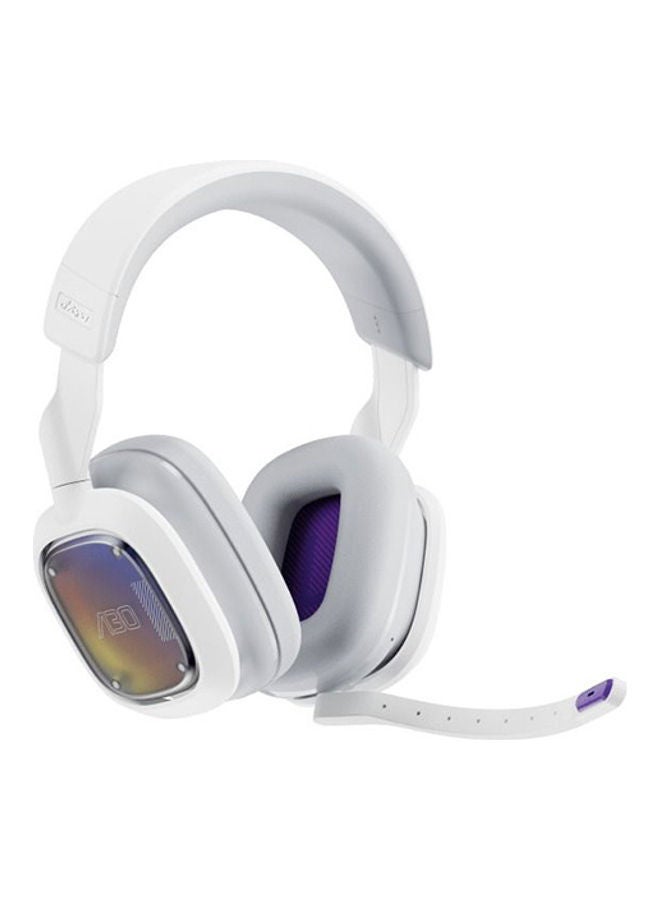 ASTRO - Logitech G Astro A30 LIGHTSPEED Wireless Gaming Headset, Bluetooth, Dolby Atmos/3D Audio compatible, Detachable Boom, 27h battery, for PS5, PS4, Xbox, Nintendo Switch, PC, Android - White/Purple, USB - Image 1