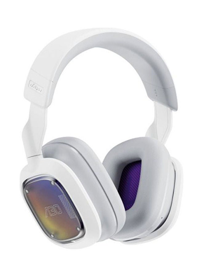 ASTRO - Logitech G Astro A30 LIGHTSPEED Wireless Gaming Headset, Bluetooth, Dolby Atmos/3D Audio compatible, Detachable Boom, 27h battery, for PS5, PS4, Xbox, Nintendo Switch, PC, Android - White/Purple, USB - Image 1