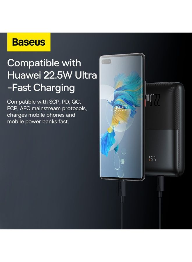 بيسوس بنك طاقة USB-C PD بقدرة 20000 مللي أمبير في الساعة، شاحن هاتف محمول، شاحن بطارية لأجهزة iPhone 14، 13، 12، iPad Pro، Galaxy S23، S23 Ultra، S23+ والمزيد مع كابل USB-C متضمن - Image 4