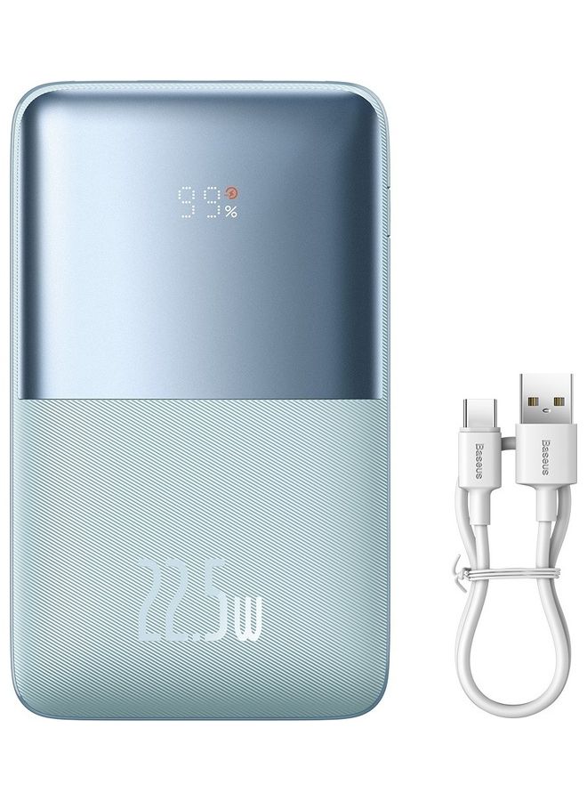 Baseus 20000 mAh USB-C PD 20000mAh Power Bank, Portable Phone Charger, Battery Charger for iPhone 14, 13, 12, iPad Pro, Galaxy S23, S23 Ultra, S23+ & More with USB-C Cable Included Blue  - Image 1