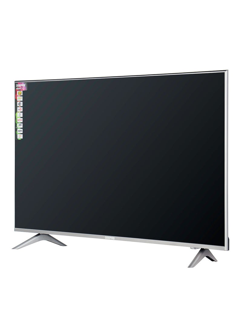 GEEPAS 55" Edgeless HD Smart LED TV with Remote Control ,HDMI & USB Ports, Head Phone Jack, PC Audio In,Wi-Fi, Android 9.0 with E-Share , YouTube, Netflix GLED5508SFHD Black  - Image 2