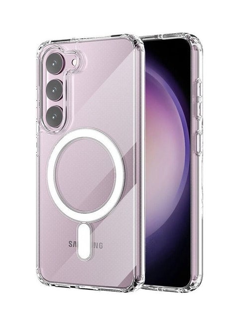 Clear Magnetic Case Compatible with MagSafe Wireless Charging Transparent Slim Cover for Samsung Galaxy S23 Clear