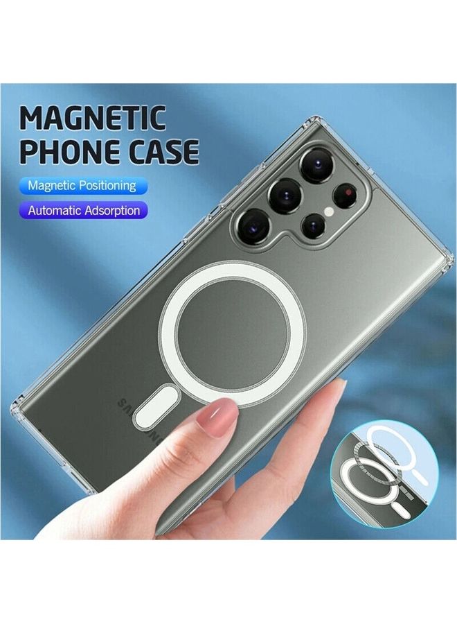 MARGOUN - Clear Magnetic Case Compatible with MagSafe Wireless Charging Transparent Slim Cover for Samsung Galaxy S23 Ultra Clear - Image 1